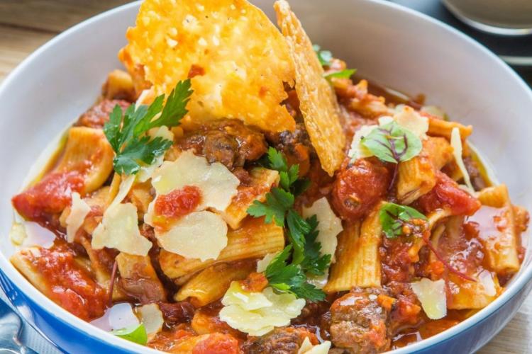 Beef ragu rigatoni