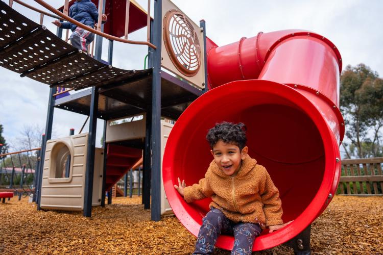 Child playing at Presidents Park